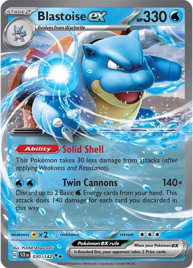 Blastoise ex 030/142 (SV07: Stellar Crown)  - Holofoil | Good Games Cannington