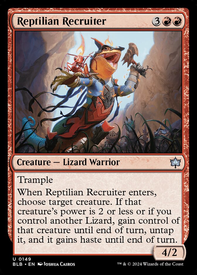Reptilian Recruiter 149 (Bloomburrow)  - Foil | Good Games Cannington
