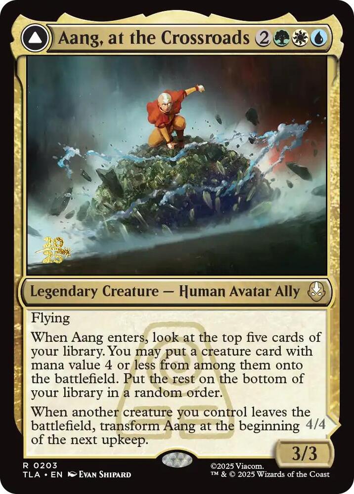 Aang, at the Crossroads 203s/88 (Prerelease Cards)  - PreRelease Foil | Good Games Cannington