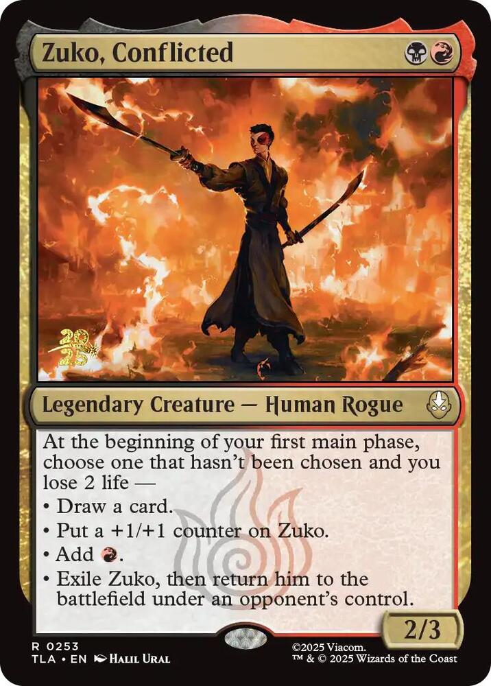 Zuko Conflicted 253s/88 (Prerelease Cards)  - Foil | Good Games Cannington