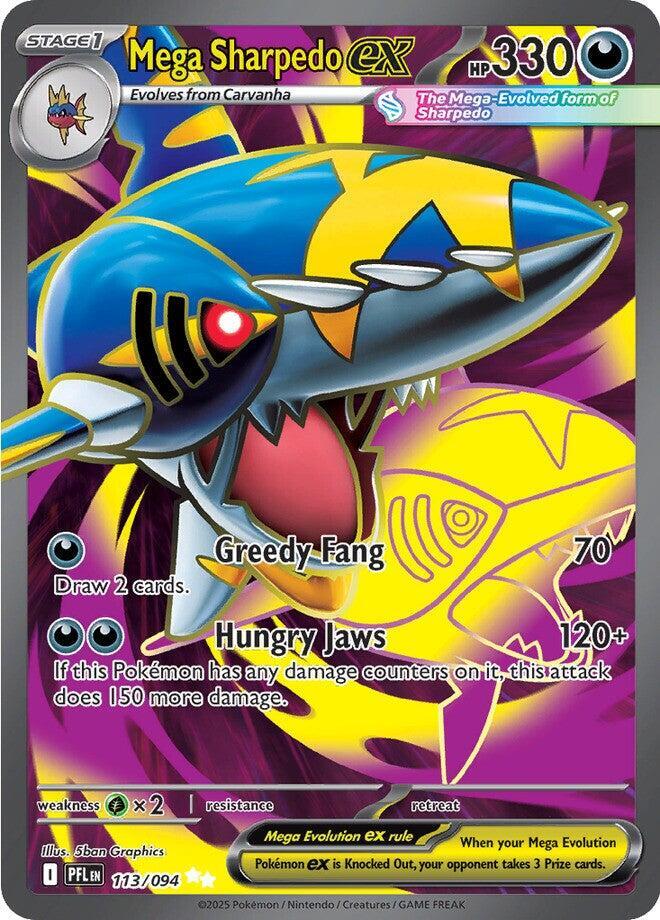 Mega Sharpedo ex 113 094 (ME02: Phantasmal Flames)  - Holofoil | Good Games Cannington