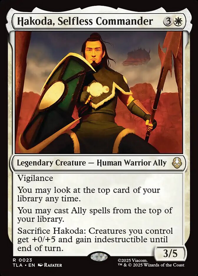 Hakoda Selfless Commander 23 (Avatar: The Last Airbender)  - Foil | Good Games Cannington