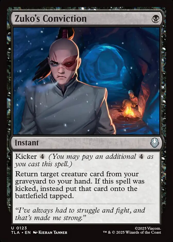 Zuko's Conviction 123/286 (Avatar: The Last Airbender)  - Foil | Good Games Cannington