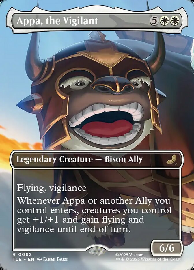 Appa, the Vigilant 62/0 (Avatar: The Last Airbender: Eternal-Legal)  - Borderless Foil | Good Games Cannington