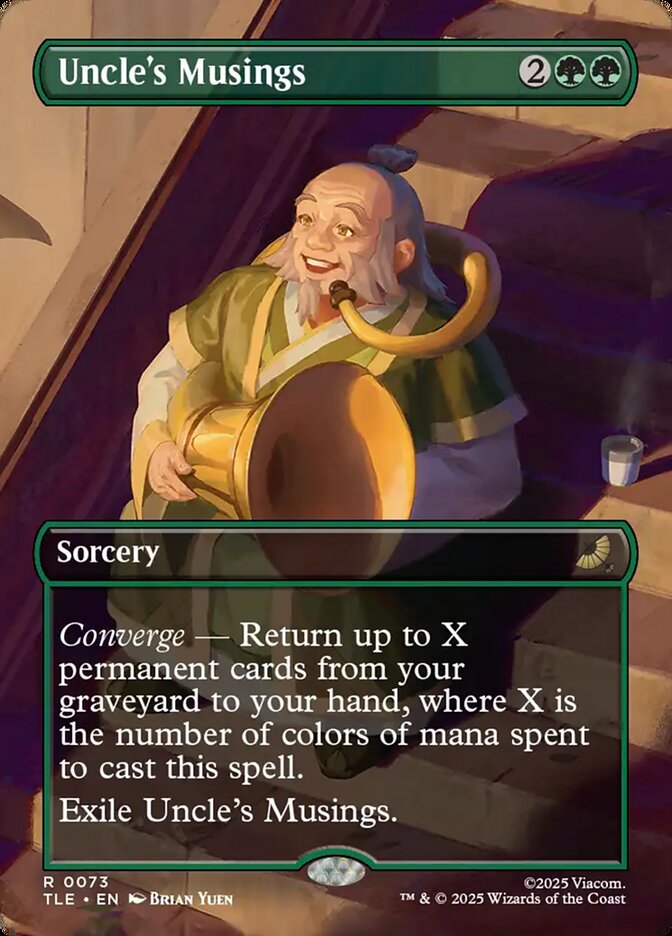Uncle's Musings 73/317 (Avatar: The Last Airbender: Eternal-Legal)  - Borderless Foil | Good Games Cannington