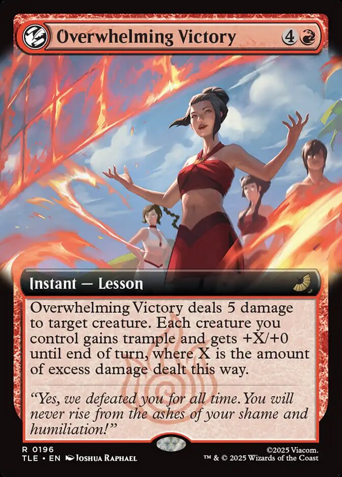 Overwhelming Victory 196/317 (Avatar: The Last Airbender: Eternal-Legal)  - Extended Art Foil | Good Games Cannington