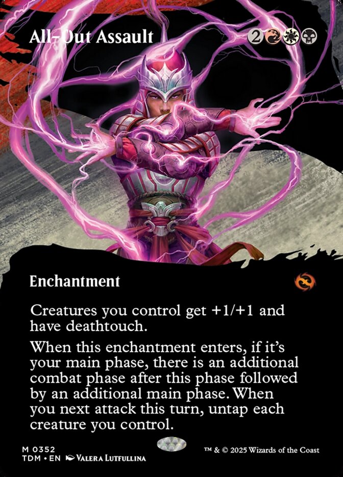 All-Out Assault 352 (Tarkir: Dragonstorm)  - Borderless | Good Games Cannington