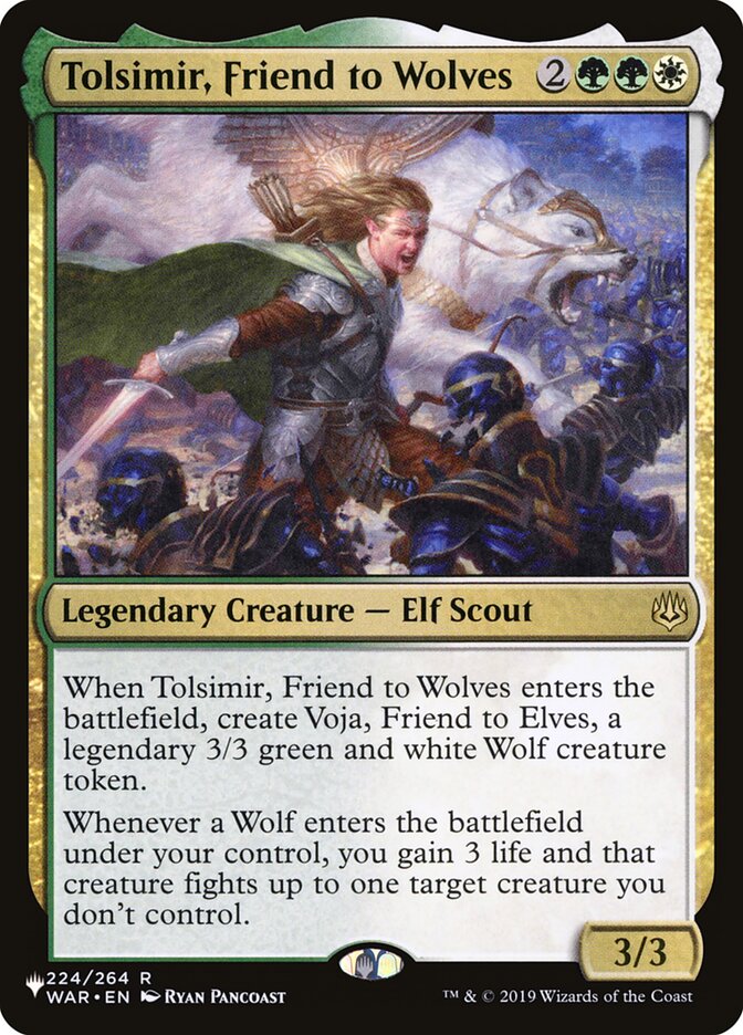 Tolsimir, Friend to Wolves 224/264 (The List Reprints)  | Good Games Cannington