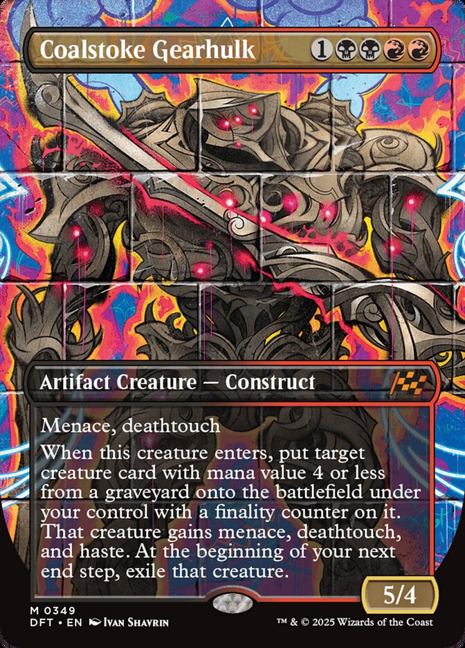 Coalstoke Gearhulk 349 (Aetherdrift)  - Borderless Foil | Good Games Cannington