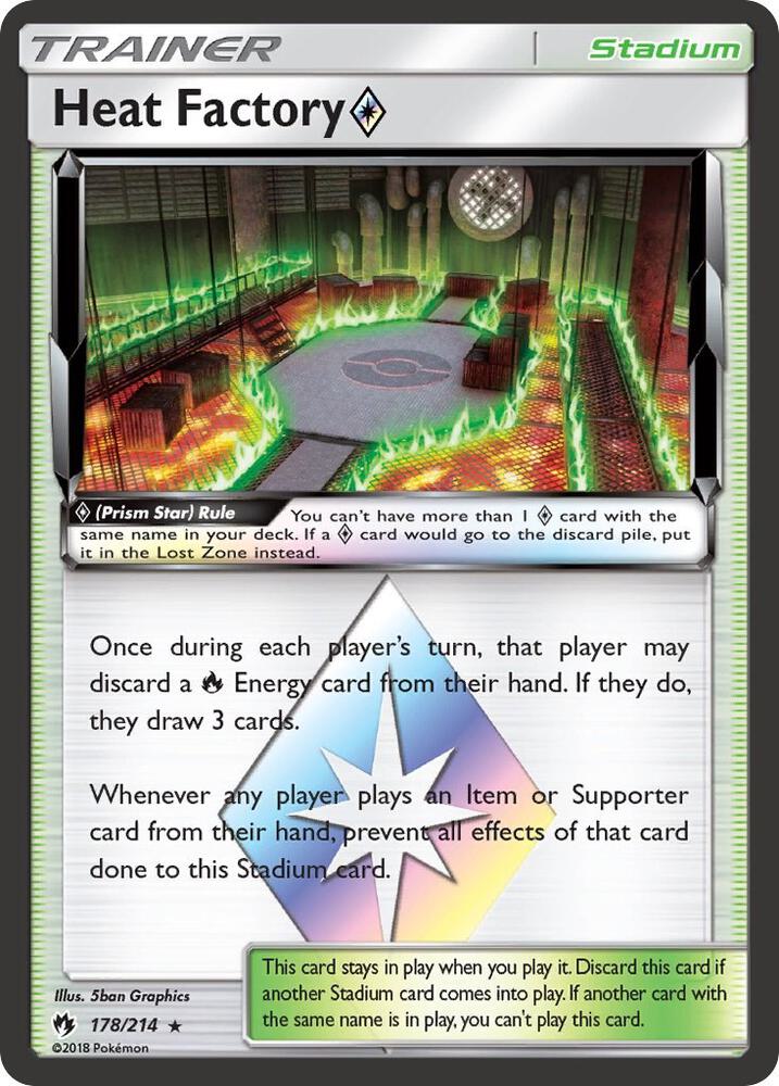 Heat Factory Prism Star 178/214 (SM - Lost Thunder)  - Holofoil | Good Games Cannington
