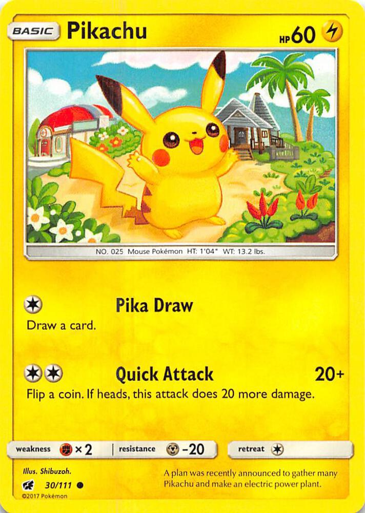 Pikachu 30/111 (SM - Crimson Invasion)  | Good Games Cannington