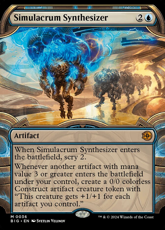 Simulacrum Synthesizer 36 (Outlaws of Thunder Junction: The Big Score)  - Showcase Foil | Good Games Cannington