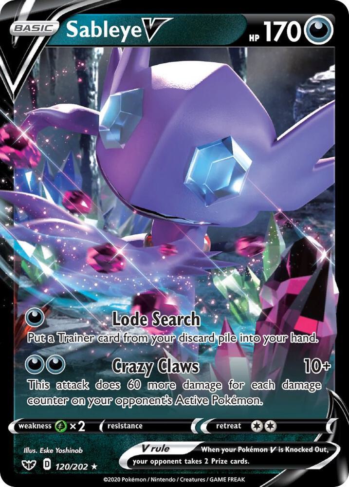 Sableye V (SWSH01: Sword & Shield Base Set)  - Holofoil | Good Games Cannington