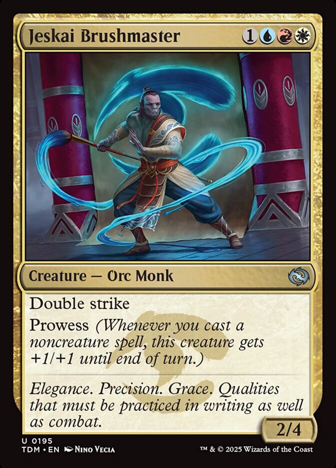Jeskai Brushmaster 195 (Tarkir: Dragonstorm)  - Foil | Good Games Cannington