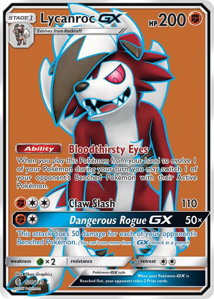 Lycanroc GX Full Art 138/145 (SM - Guardians Rising)  - Holofoil | Good Games Cannington