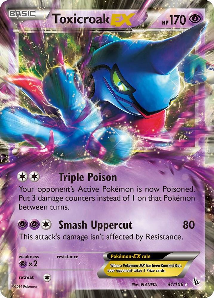 Toxicroak EX 41/106 (XY - Flashfire)  - Holofoil | Good Games Cannington