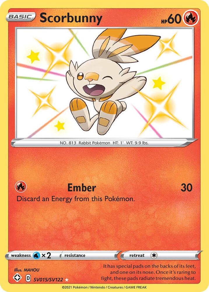 Scorbunny SV015/SV122 (Shining Fates: Shiny Vault)  - Holofoil | Good Games Cannington