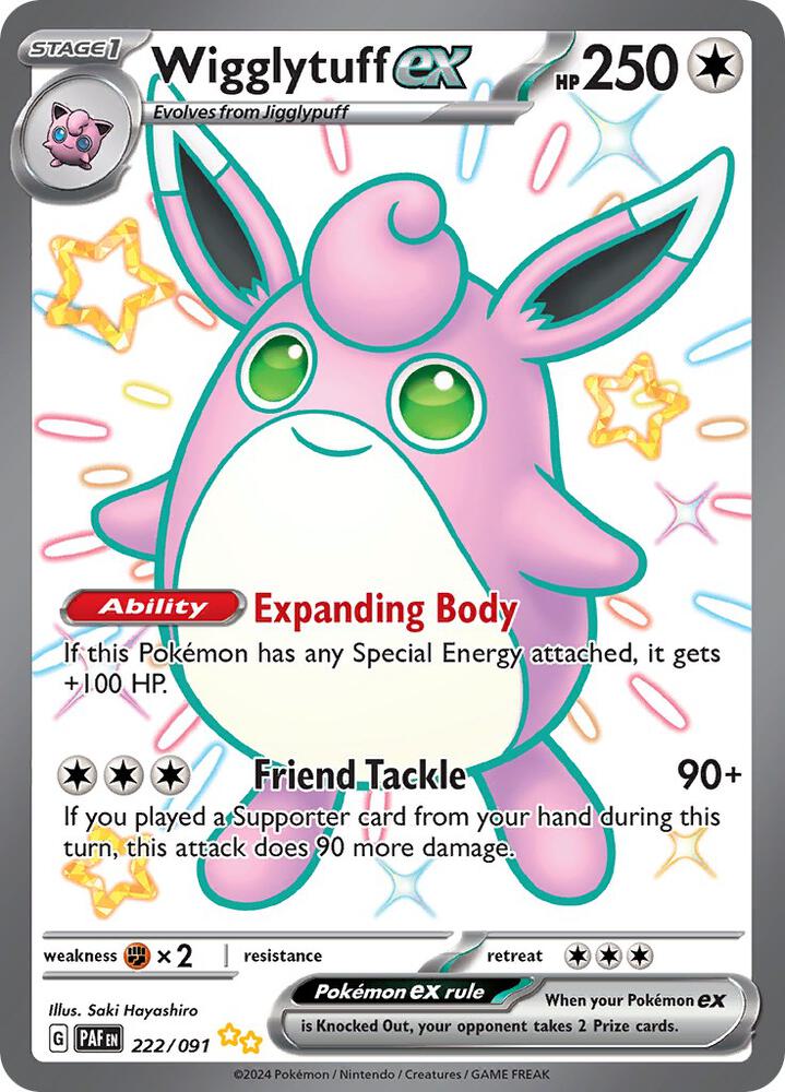 Wigglytuff ex 222/091 (SV: Paldean Fates)  - Holofoil | Good Games Cannington