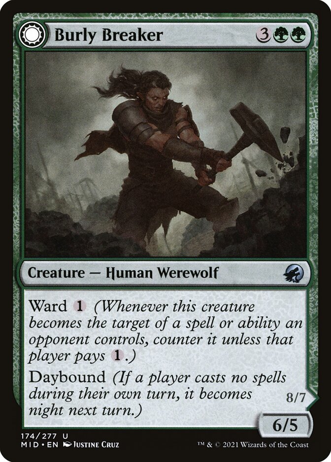 Burly Breaker // Dire-Strain Demolisher 174 (Innistrad: Midnight Hunt)  - Foil | Good Games Cannington