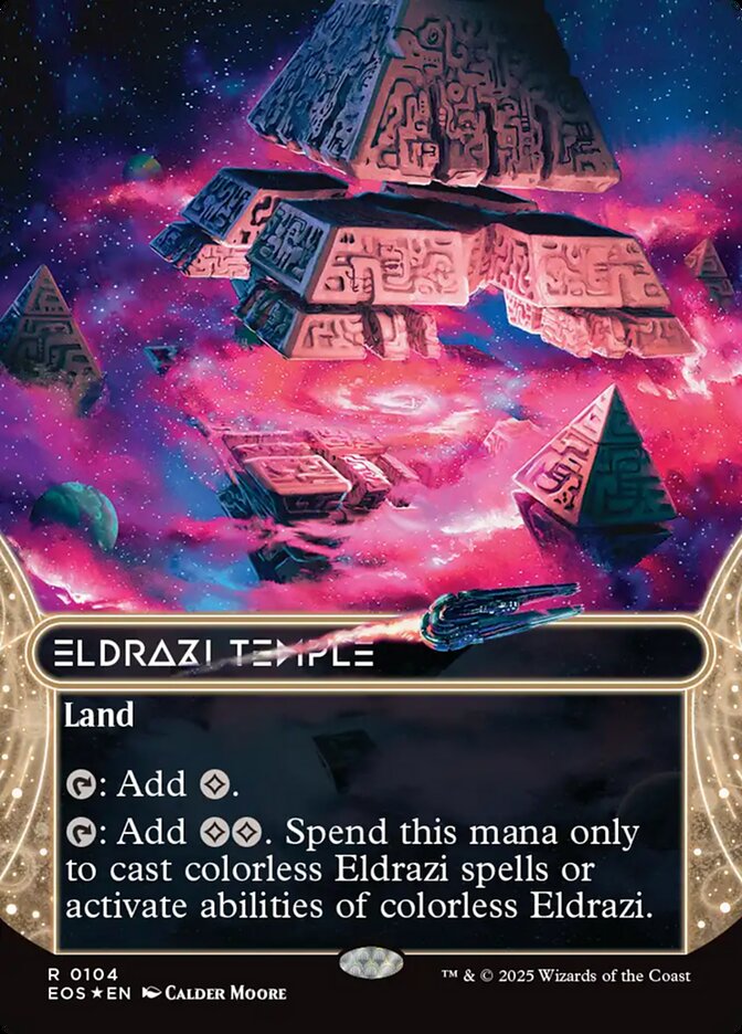 Eldrazi Temple 104/0 (Edge of Eternities: Stellar Sights)  - Borderless Galaxy Foil | Good Games Cannington
