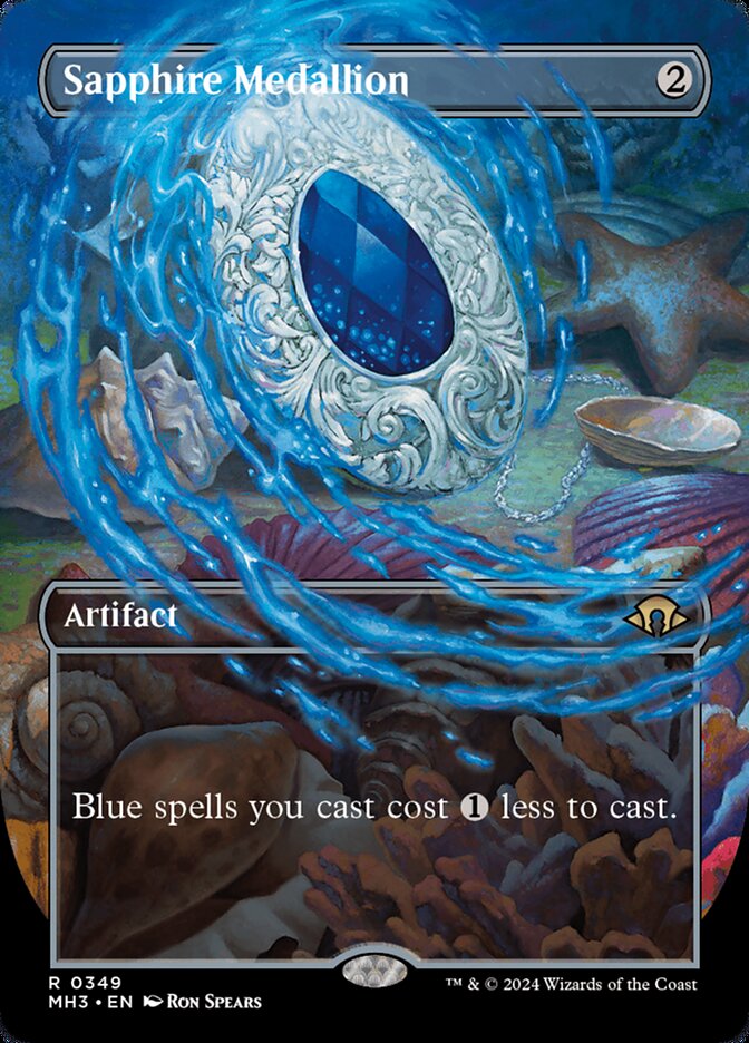 Sapphire Medallion 349/319 (Modern Horizons 3)  - Borderless | Good Games Cannington