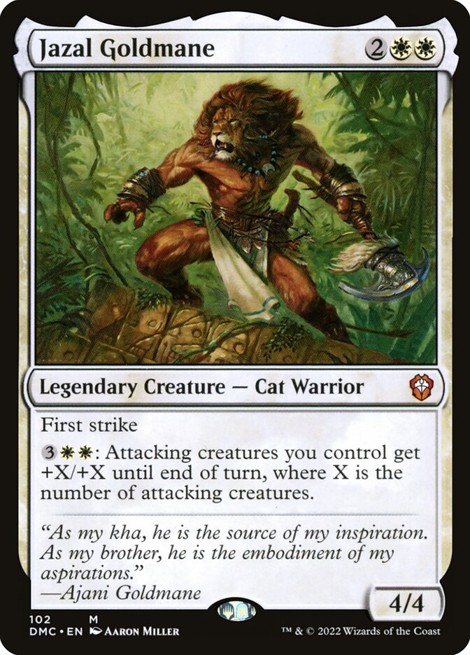 Jazal Goldmane 102/50 (Commander: Dominaria United)  | Good Games Cannington