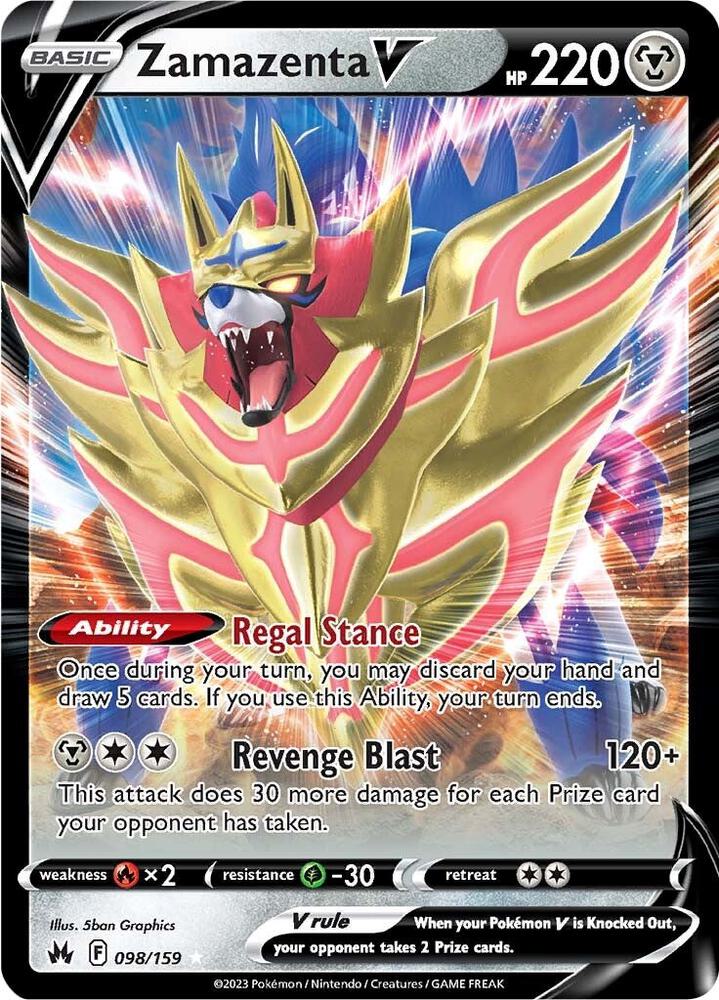 Zamazenta V (Crown Zenith)  - Holofoil | Good Games Cannington