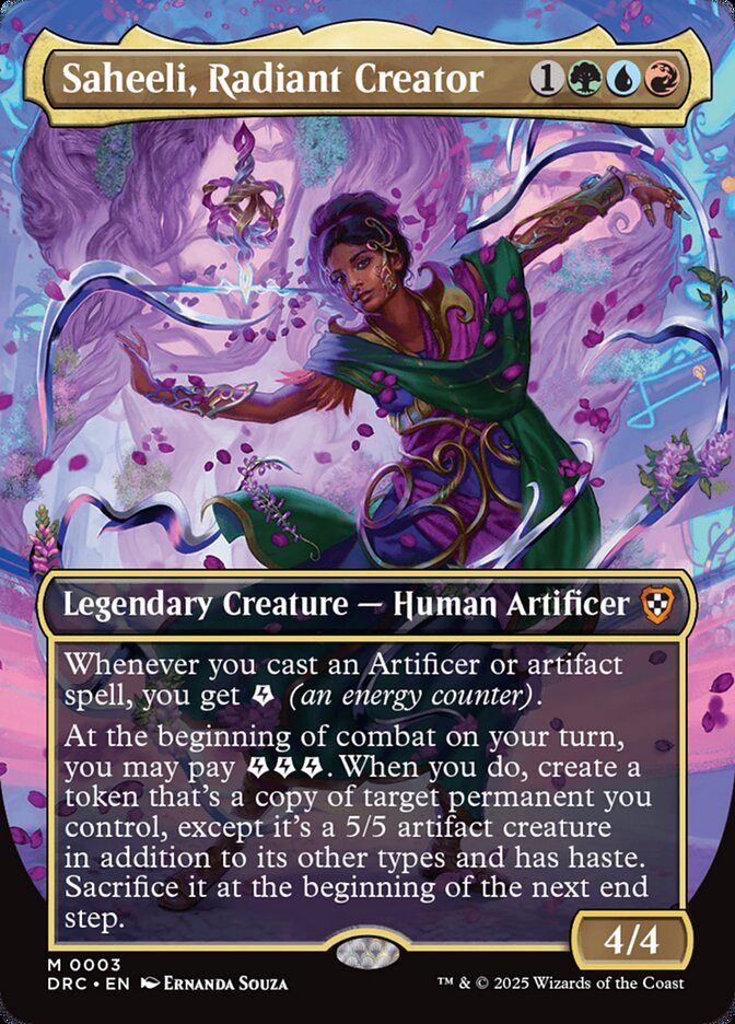 Saheeli, Radiant Creator 3/187 (Commander: Aetherdrift)  - Borderless Foil | Good Games Cannington