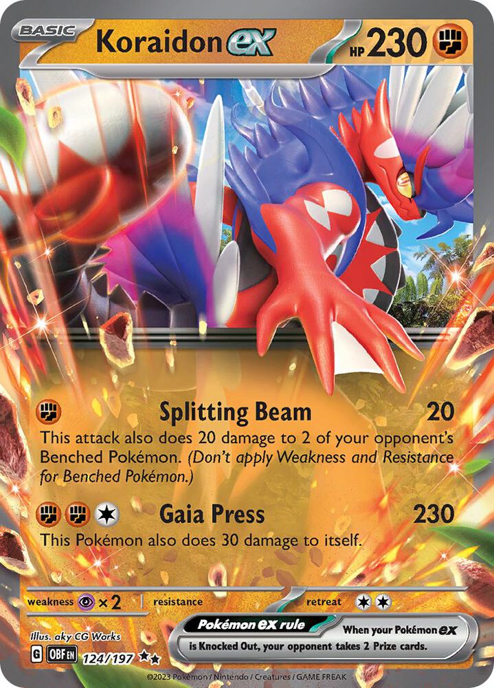Koraidon ex 124/197 (SV03: Obsidian Flames)  - Holofoil | Good Games Cannington