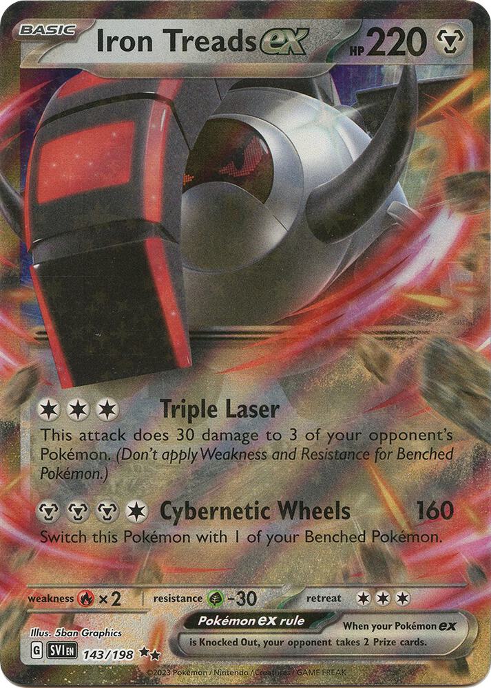 Iron Treads ex 143/198 (SV01: Scarlet & Violet Base Set)  - Holofoil | Good Games Cannington