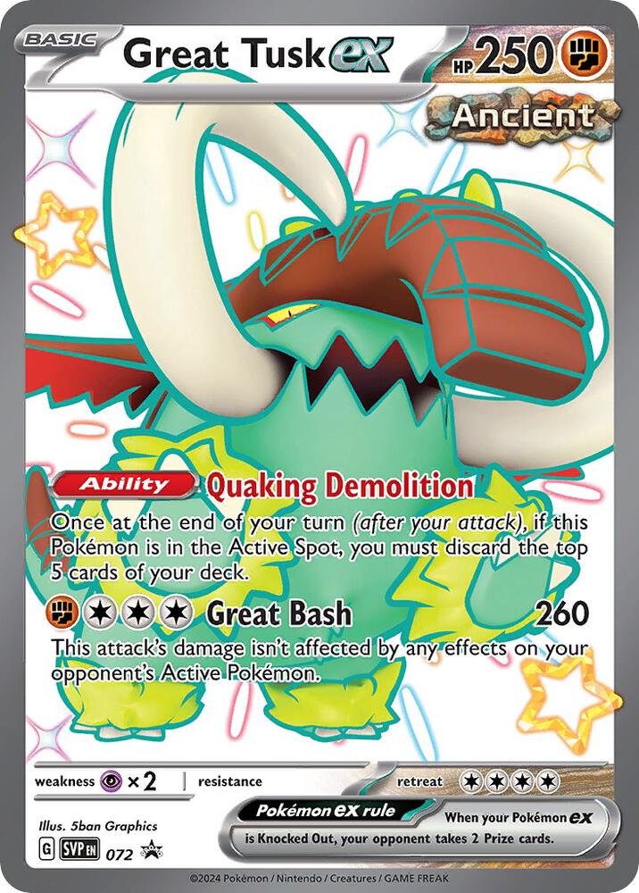 Great Tusk ex 072 (SV: Scarlet & Violet Promo Cards)  - Holofoil | Good Games Cannington