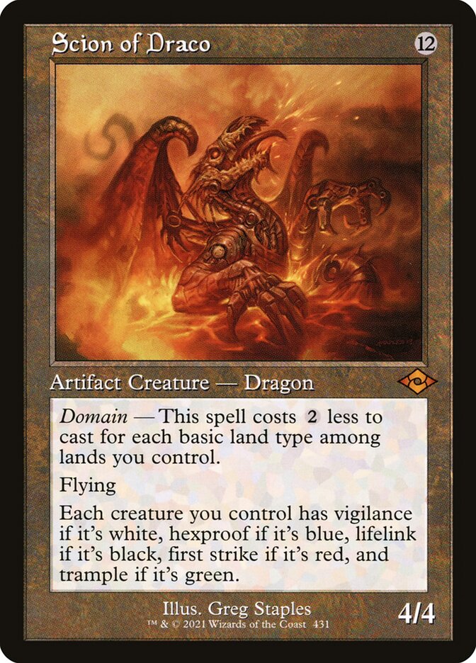 Scion of Draco Retro Frame 431 (Modern Horizons 2)  - Foil | Good Games Cannington