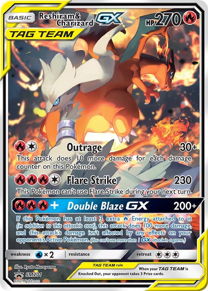 Reshiram and Charizard GX SM201 (SM Promos)  - Holofoil | Good Games Cannington
