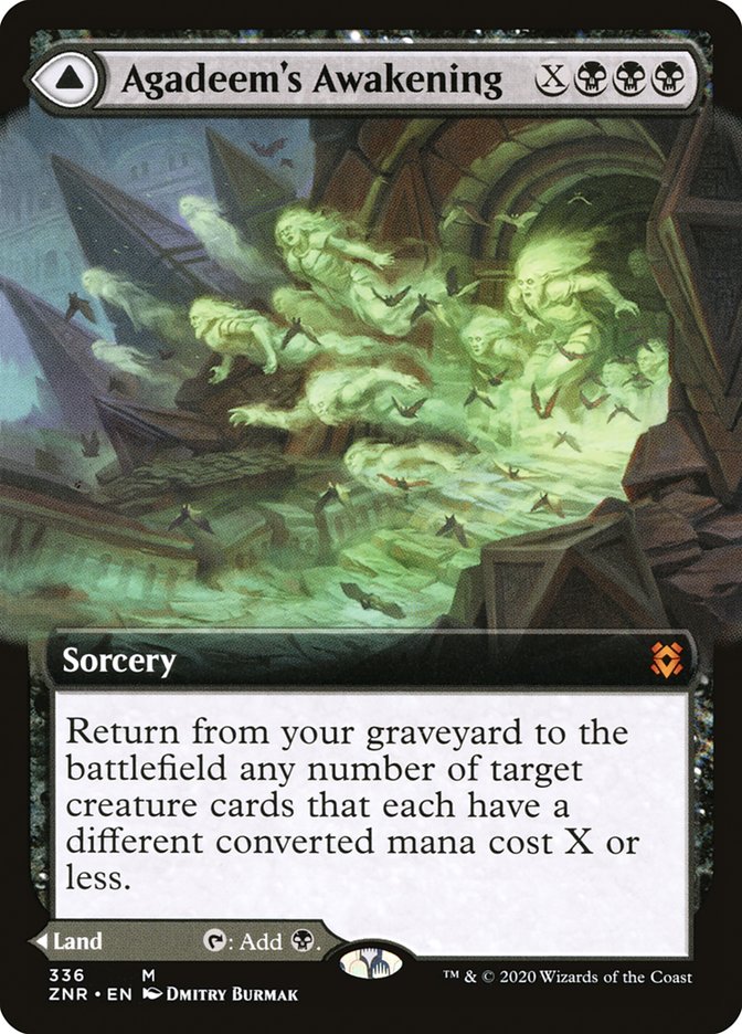 Agadeem's Awakening // Agadeem, the Undercrypt 336 (Zendikar Rising)  - Borderless Foil | Good Games Cannington