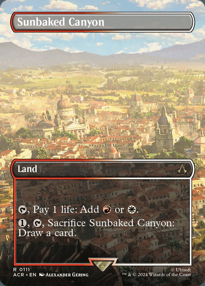 Sunbaked Canyon 111 (Universes Beyond: Assassin's Creed)  - Borderless | Good Games Cannington