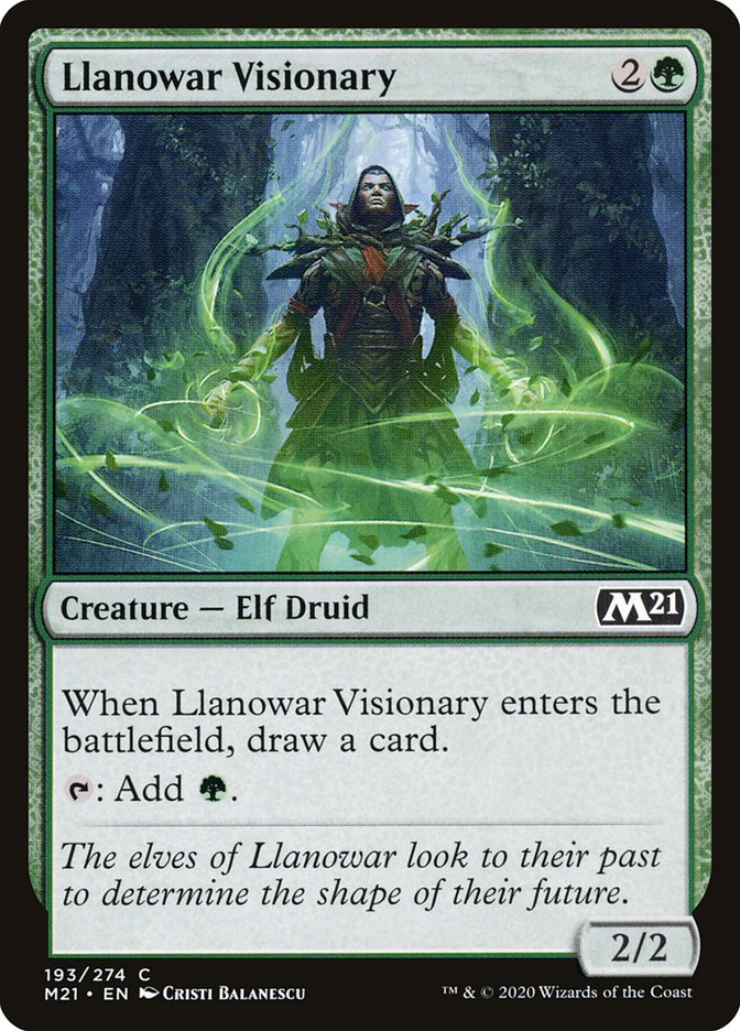 Llanowar Visionary 193 (Core Set 2021)  - Foil | Good Games Cannington