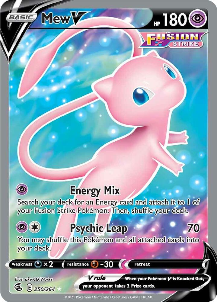 Mew V 250/264 (SWSH08: Fusion Strike)  - Holofoil | Good Games Cannington