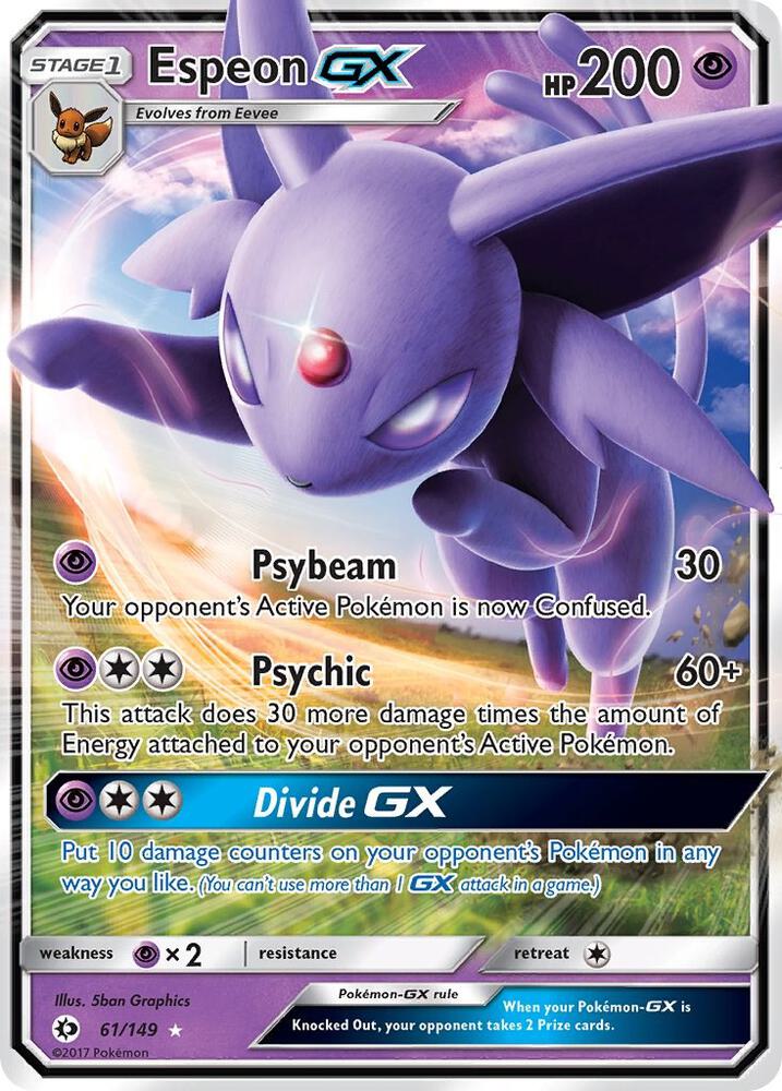 Espeon GX 61/149 (SM Base Set)  - Holofoil | Good Games Cannington