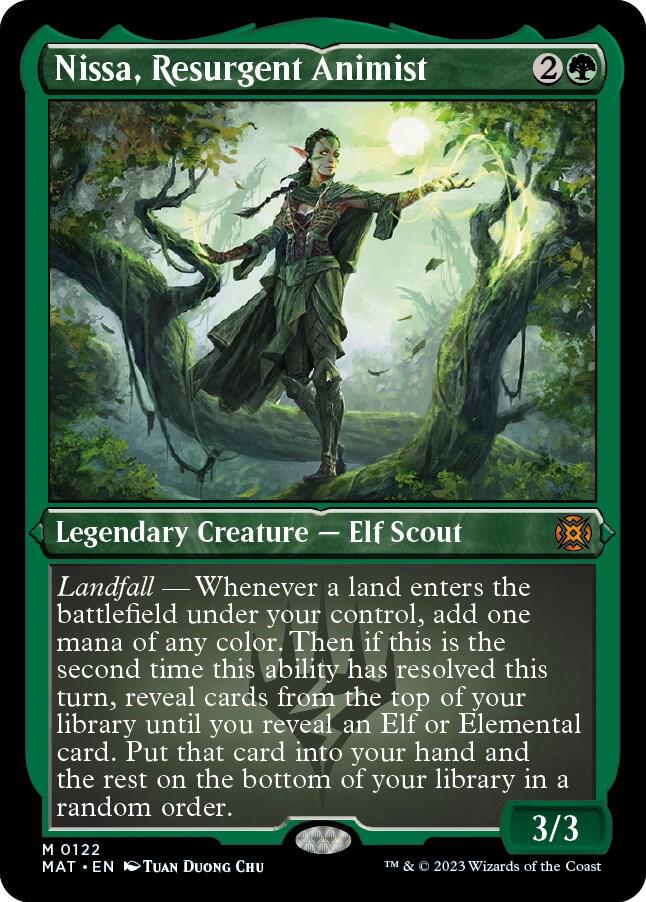 Nissa, Resurgent Animist 122 (March of the Machine: The Aftermath)  - Etched Foil | Good Games Cannington