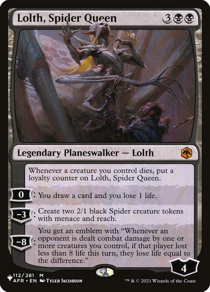 Lolth, Spider Queen 112/281 (The List Reprints)  | Good Games Cannington