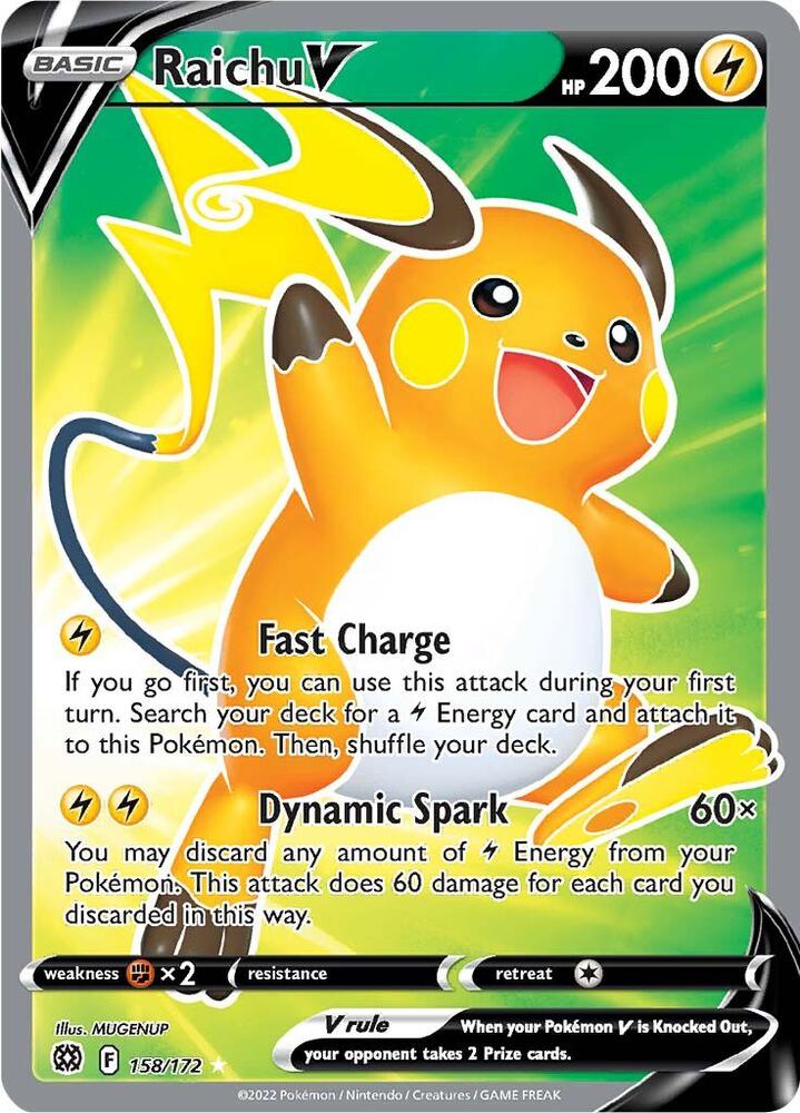 Raichu V Full Art (SWSH09: Brilliant Stars)  - Holofoil | Good Games Cannington