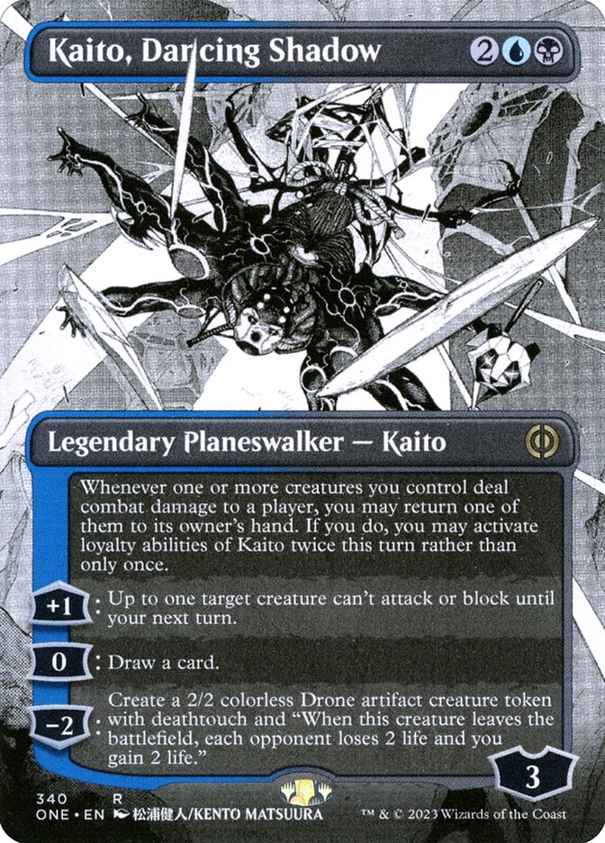 Kaito Dancing Shadow Borderless 340 (Phyrexia: All Will Be One)  - Borderless | Good Games Cannington