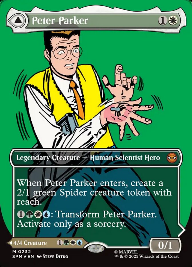 Peter Parker // Amazing Spider-Man 232/198 (Marvel's Spider-Man)  - Borderless Foil | Good Games Cannington