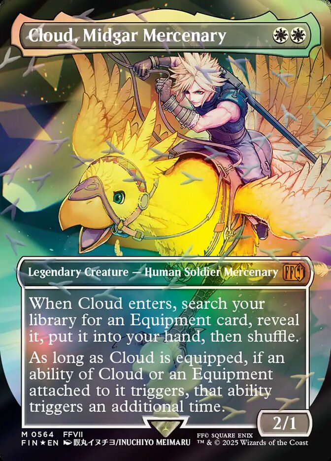 Cloud, Midgar Mercenary  564/309 (FINAL FANTASY)  - Borderless Foil | Good Games Cannington