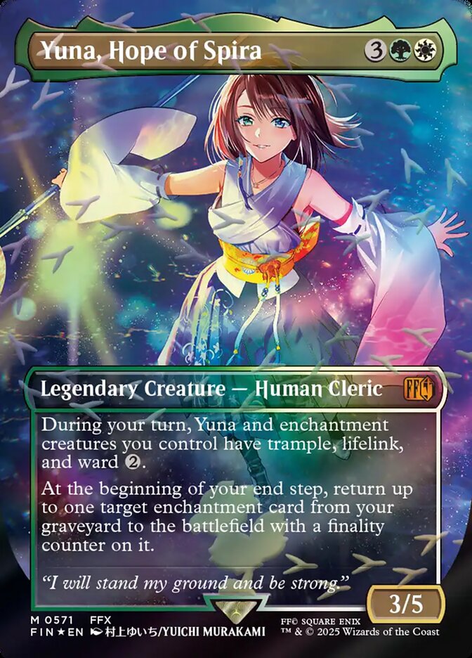 Yuna, Hope of Spira  571 (FINAL FANTASY)  - Borderless Chocobo Track Foil | Good Games Cannington