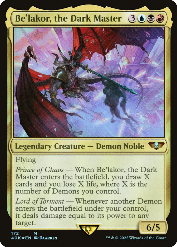 Be'lakor, the Dark Master 172 (Universes Beyond: Warhammer 40,000)  - Foil | Good Games Cannington