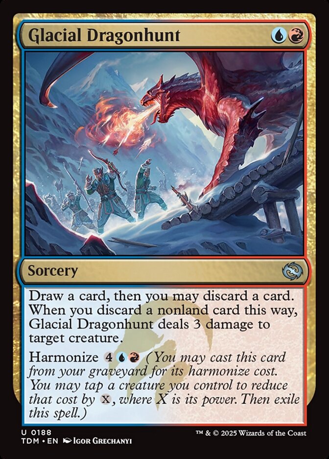 Glacial Dragonhunt 188/291 (Tarkir: Dragonstorm)  - Foil | Good Games Cannington