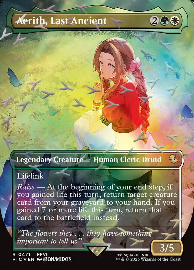 Aerith, Last Ancient 471 (Commander: FINAL FANTASY)  - Borderless Chocobo Track Foil | Good Games Cannington