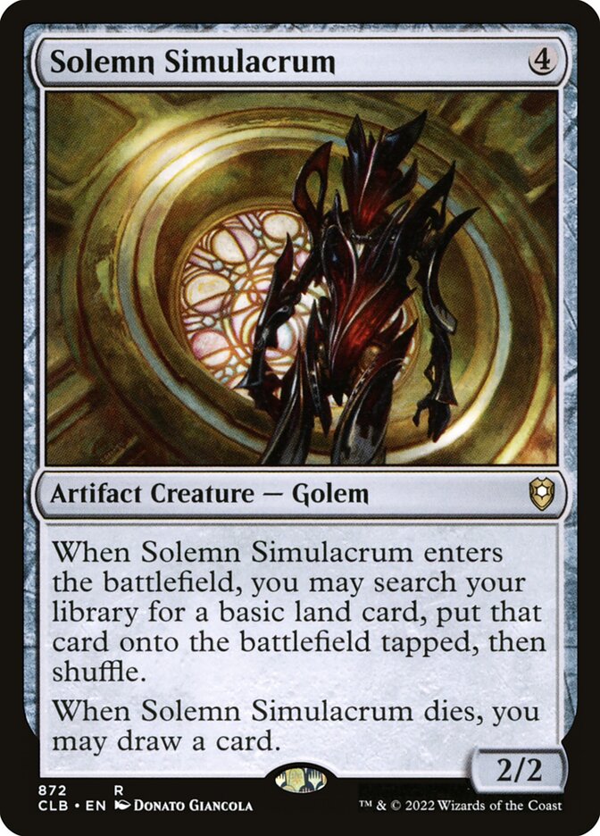 Solemn Simulacrum 872 (Commander Legends: Battle for Baldur's Gate)  | Good Games Cannington
