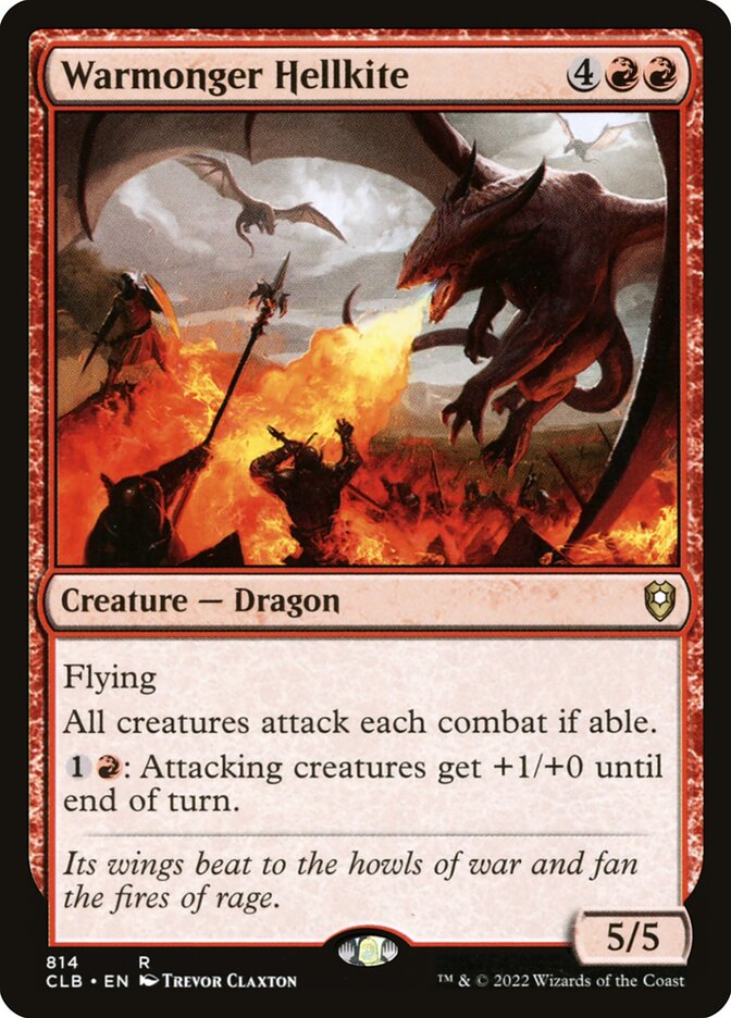 Warmonger Hellkite 814 (Commander Legends: Battle for Baldur's Gate)  | Good Games Cannington